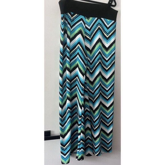 Avenue Pants - Park Avenue‎ Women's Pull On Pants Stretchy WIDE LEG Palazzo Chevron XL